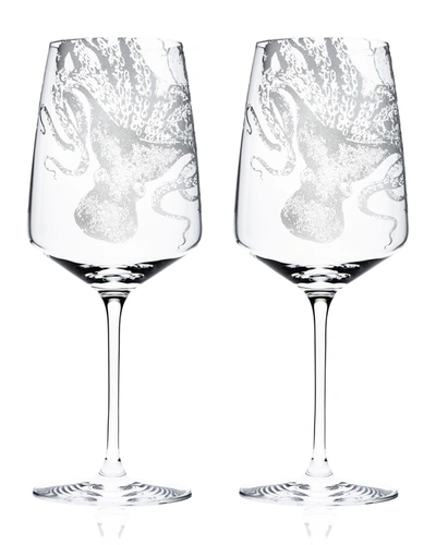 Caskata Phoebe Clear Stemless Wine Glasses, Set of 2