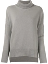 Lisa Yang Heidi Cashmere Turtleneck Sweater In Grey