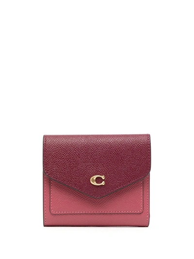 Coach Wyn Small Colour-block Wallet In Pink