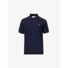 Lacoste Mens Navy Logo-embroidered Cotton-piqué Polo Shirt M