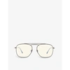Tom Ford Ft5731-b Pilot-frame Metal Glasses In Black