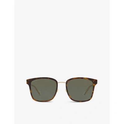 Gucci Gg0563sk Square-frame Acetate Sunglasses In Brown