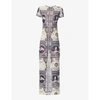 MIAOU BILLIE GRAPHIC-PRINT STRETCH RECYCLED-POLYESTER MAXI DRESS,R03771159