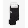 Calvin Klein Womens Black Coolmax® Knitted Ankle Socks Pack Of Two In Black