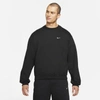 Nike Solo Swoosh Logo-embroidered Cotton-blend Jersey Sweatshirt In Black,white