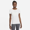 Nike Women's Dri-fit Adv Aura Slim-fit Short-sleeve Top In White
