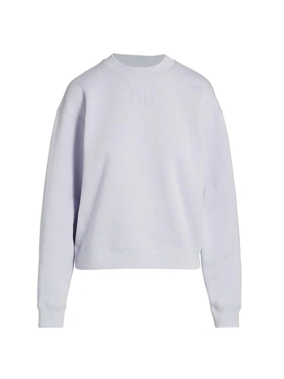 Alexander Wang T Foundation Crewneck Sweatshirt In Xenon Blue