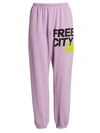 Free City Logo Sweatpants In Pink Paint