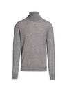 Saks Fifth Avenue Collection Lightweight Cashmere Turtleneck In Heathered Dark Grey