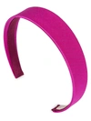 Jennifer Behr Lydia Silk Satin Headband In Hot-pink