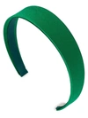 Jennifer Behr Lydia Satin Headband In Emerald