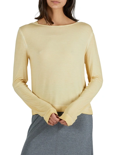 Atm Anthony Thomas Melillo Lunar Wash Long Sleeve T-shirt In Chamois