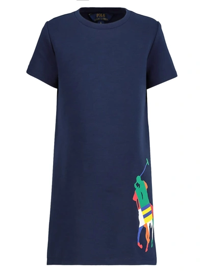 Polo Ralph Lauren Kids Dress For Girls In Blue