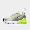 Nike Air Max 270 Baby/toddler Shoe In Light Bone/black/volt/particle Grey