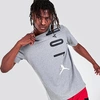 Nike Jordan Men's Air Stretch Logo T-shirt In Carbon Heather/black/white
