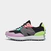 New Balance Women's 327 Casual Sneakers From Finish Line In Black/dark Violet Glow