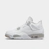 Nike Jordan Air Retro 4 Basketball Shoes In White/fire Red/tech Grey/black
