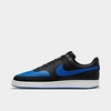 Nike Men's Court Vision Low Casual Sneakers From Finish Line In Black/game Royal/white