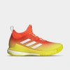 Adidas Originals Adidas Women's Crazyflight Mid Tokyo Volleyball Shoes In Solar Red/white/acid Yellow