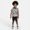 Nike Babies'  Boys' Toddler Futura Toss Allover Print T-shirt And Shorts Set In Black