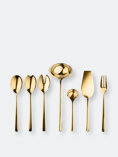 Mepra Full Serving Set 7pcs  Linea Oro In Gold-tone