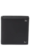 Valentino Garavani Rockstud Bi-fold Card Only Leather Wallet In Nero