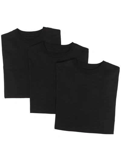 Jil Sander 3 Pack Plus Organic Cotton T-shirt In Black