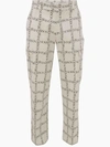 Jw Anderson Logo-print Straight-leg Trousers In White