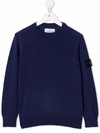 STONE ISLAND JUNIOR LOGO PATCH JUMPER