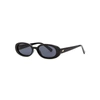 Le Specs Outta Love Oval-frame Acetate Sunglasses In Black