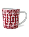 Caskata Casablanca Crimson Wide Mugs, Set Of 4