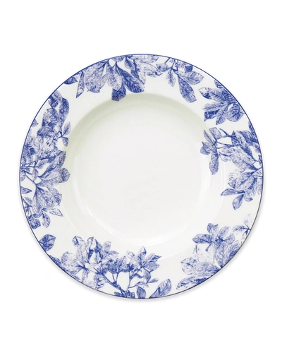 Caskata Arbor Blue Rimmed Soup Bowl, Set Of 4