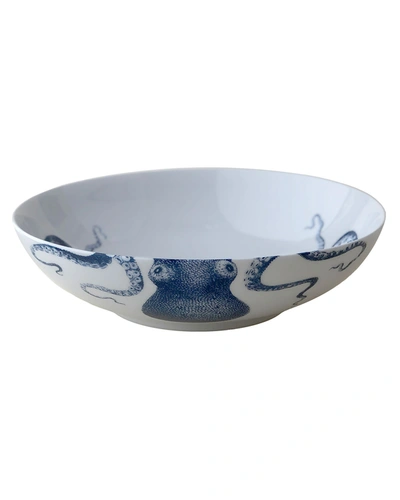 Caskata Blue Lucy Wide Serving Bowl, 9.5"