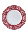 Caskata Casablanca Crimson Rimmed Dinner Plate