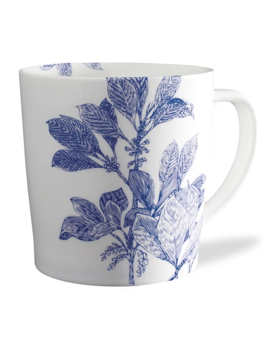 Caskata Arbor Blue Wide Mugs, Set Of 4
