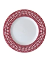 Caskata Casablanca Crimson Rimmed Dinner Plate