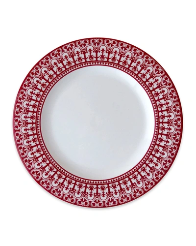 Caskata Casablanca Crimson Rimmed Salad Plate In Red