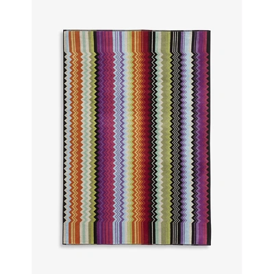 Missoni Multi-coloured Giacomo Geometric-pattern Cotton Towels Set Of Five