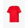Givenchy Womens Red Chain-embossed Oversized Cotton-jersey T-shirt M