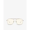 Tom Ford Ft5731-b Pilot-frame Metal Glasses In Grey