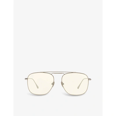 Tom Ford Ft5731-b Pilot-frame Metal Glasses In Grey