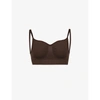 Skims Womens Cocoa Sculpting Scoop-neck Stretch-woven Bra Xxxl In Cocoa