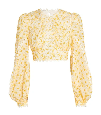 Acler Balloon-sleeved Walker Top In Yellow