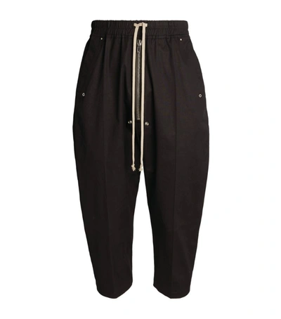 Rick Owens Cropped Sweatpants In Black