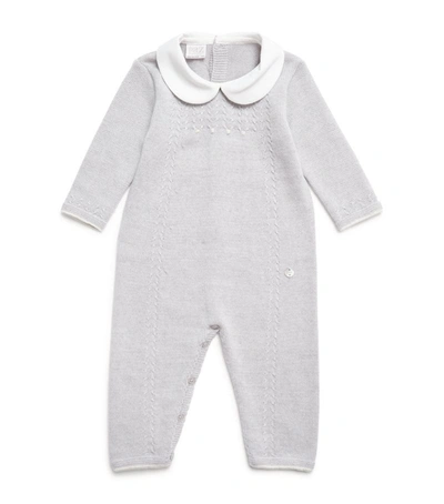 Paz Rodriguez Babies' Wool Playsuit (1-12 Months) In Grey