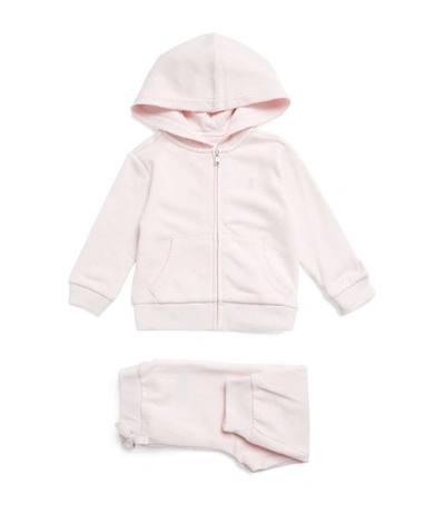 Ralph Lauren Tracksuit For Baby Girl With Pony Logo In Pink