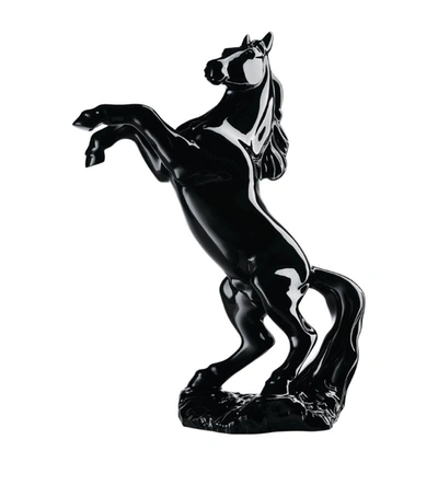 Baccarat Black Pegase Horse In Clear