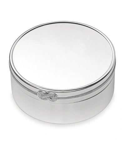 Wedgwood Infinity Round Keepsake Box In Silver