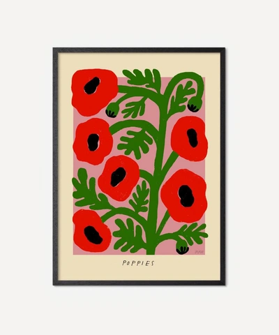 Pstr Studio Unframed Poppies Print In Assorted