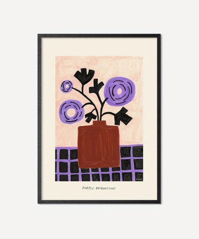 Pstr Studio Unframed Purple Ranuculus Print In Assorted